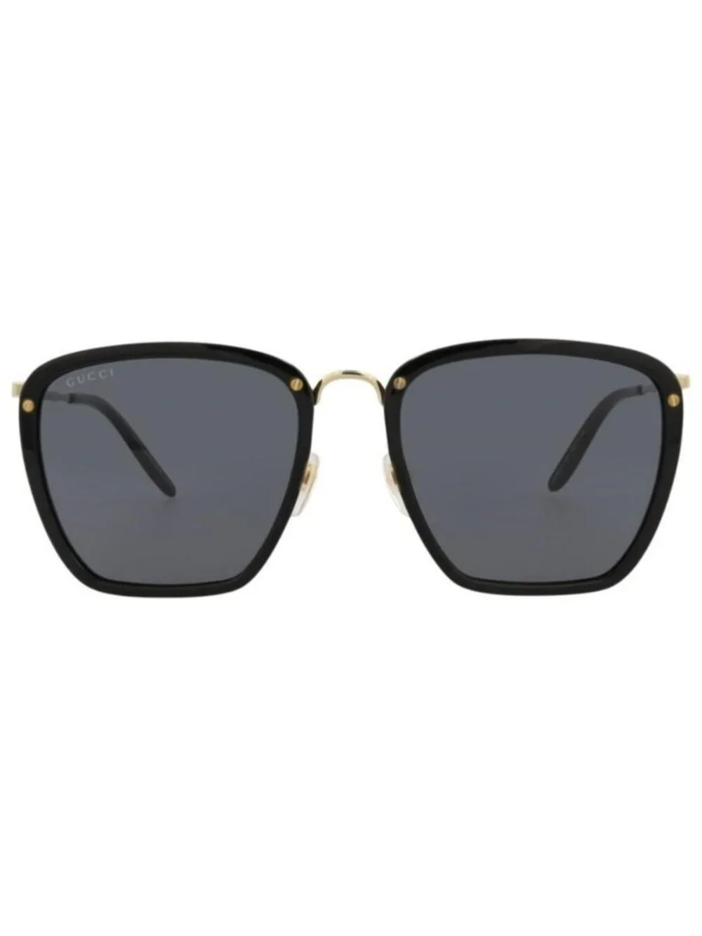 New Gucci Mens Square/Rectangle Black Gold Grey Fashion Designer Sunglasses